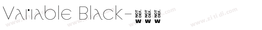 Variable Black字体转换